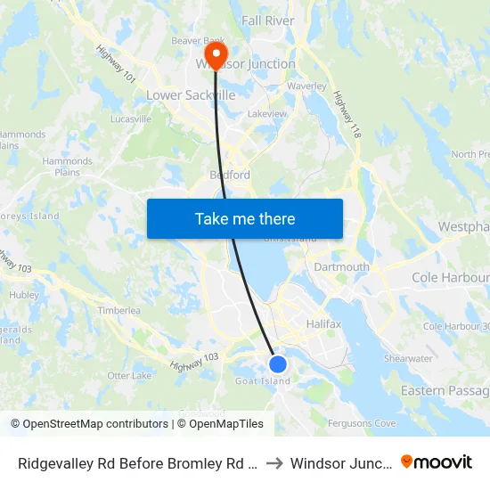 Ridgevalley Rd Before Bromley Rd (8168) to Windsor Junction map