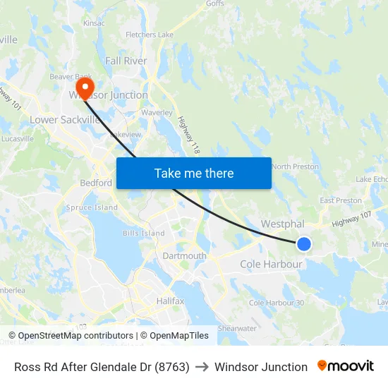 Ross Rd After Glendale Dr (8763) to Windsor Junction map