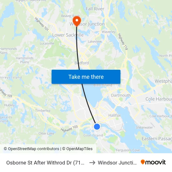 Osborne St After Withrod Dr (7187) to Windsor Junction map