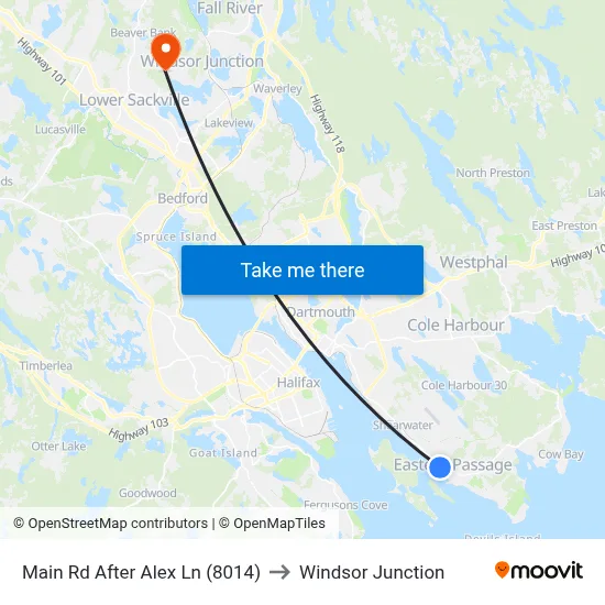 Main Rd After Alex Ln (8014) to Windsor Junction map