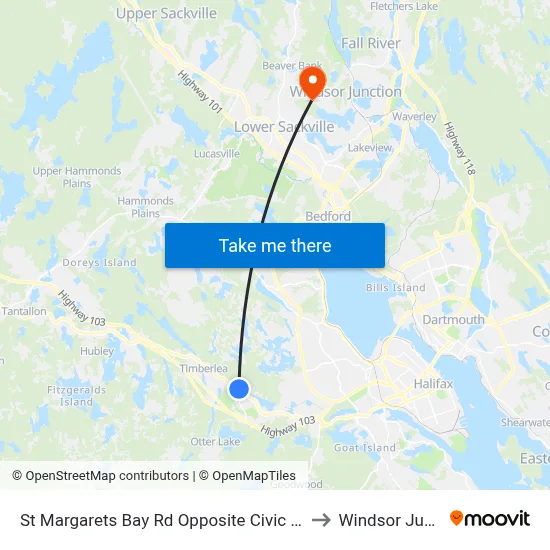 St Margarets Bay Rd Opposite Civic 1982 (6143) to Windsor Junction map
