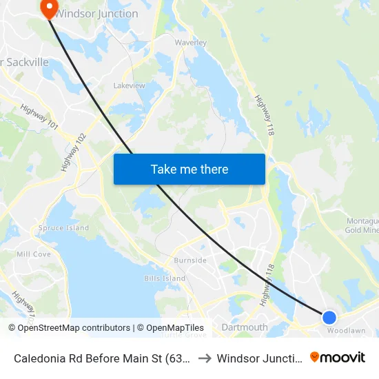 Caledonia Rd Before Main St (6368) to Windsor Junction map