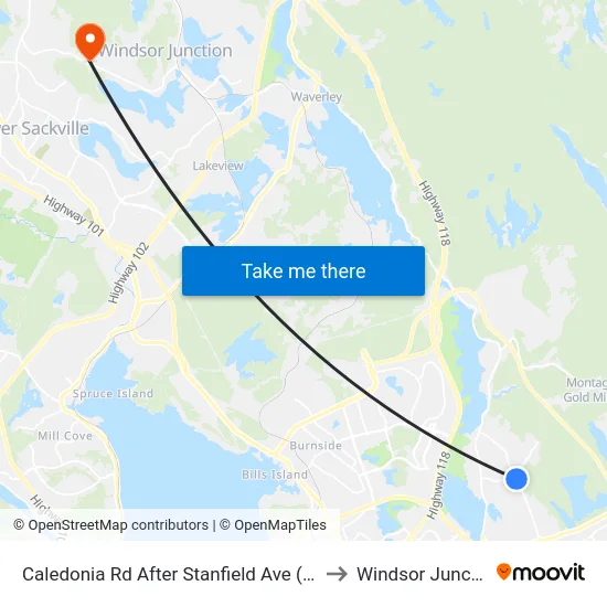 Caledonia Rd After Stanfield Ave (6364) to Windsor Junction map