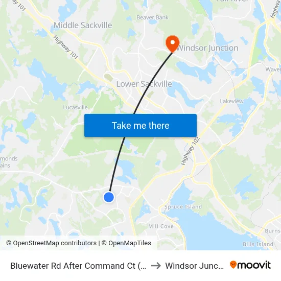 Bluewater Rd After Command Ct (7216) to Windsor Junction map