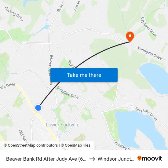 Beaver Bank Rd After Judy Ave (6212) to Windsor Junction map