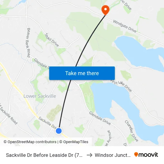 Sackville Dr Before Leaside Dr (7325) to Windsor Junction map