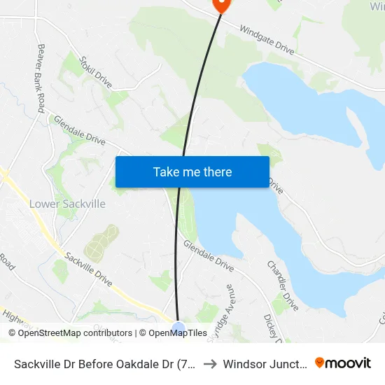 Sackville Dr Before Oakdale Dr (7323) to Windsor Junction map
