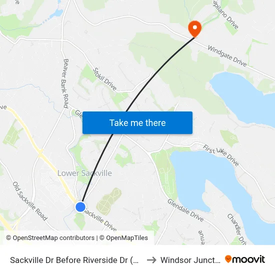 Sackville Dr Before Riverside Dr (7329) to Windsor Junction map