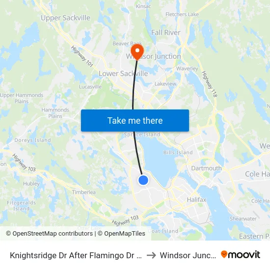 Knightsridge Dr After Flamingo Dr (7061) to Windsor Junction map