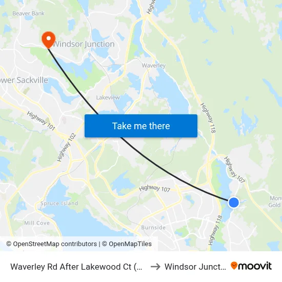Waverley Rd After Lakewood Ct (8444) to Windsor Junction map