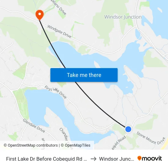 First Lake Dr Before Cobequid Rd (6688) to Windsor Junction map