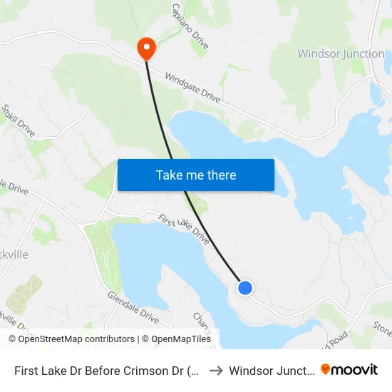 First Lake Dr Before Crimson Dr (6689) to Windsor Junction map