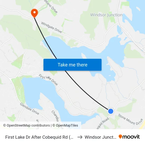 First Lake Dr After Cobequid Rd (6681) to Windsor Junction map