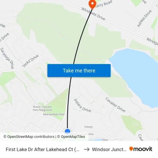 First Lake Dr After Lakehead Ct (6682) to Windsor Junction map