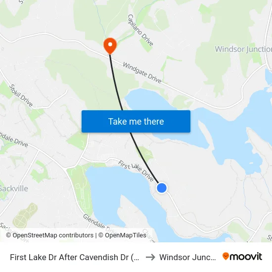 First Lake Dr After Cavendish Dr (6687) to Windsor Junction map