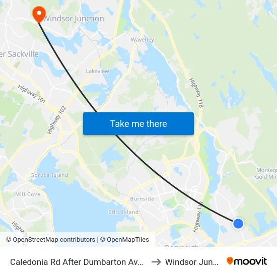 Caledonia Rd After Dumbarton Ave (6357) to Windsor Junction map