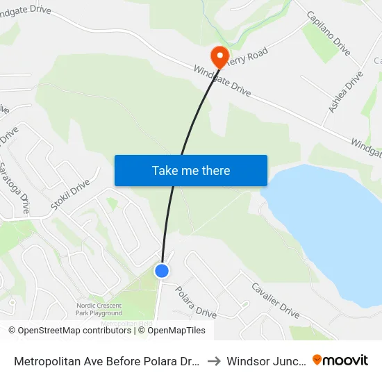 Metropolitan Ave Before Polara Dr (7204) to Windsor Junction map