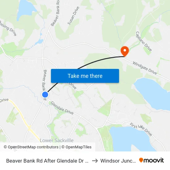 Beaver Bank Rd After Glendale Dr (8709) to Windsor Junction map