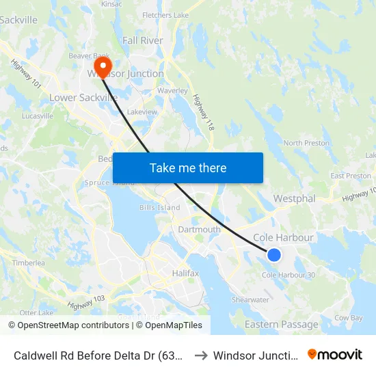Caldwell Rd Before Delta Dr (6343) to Windsor Junction map