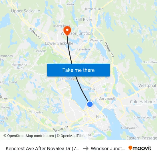 Kencrest Ave After Novalea Dr (7049) to Windsor Junction map