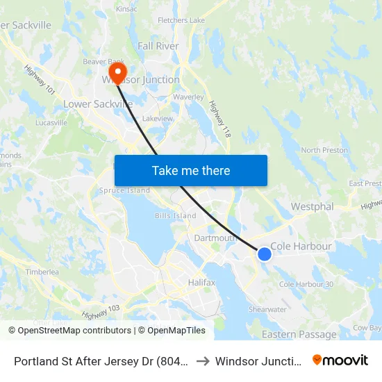 Portland St After Jersey Dr (8041) to Windsor Junction map