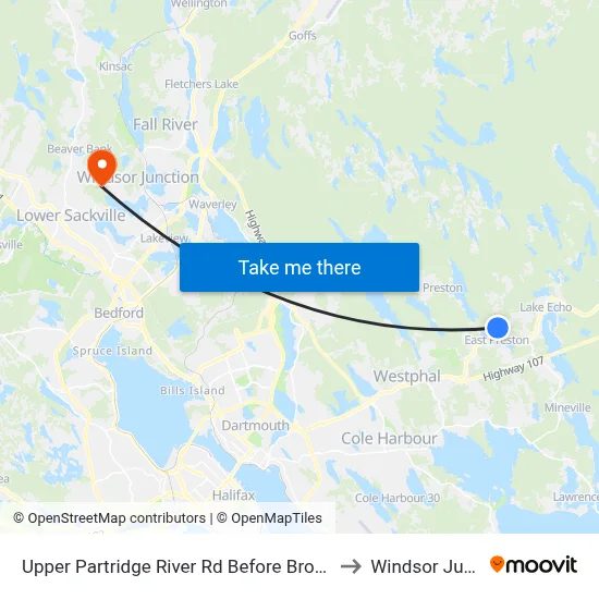 Upper Partridge River Rd Before Brooks Dr (8049) to Windsor Junction map