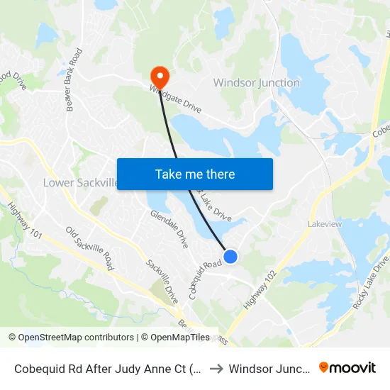 Cobequid Rd After Judy Anne Ct (6439) to Windsor Junction map