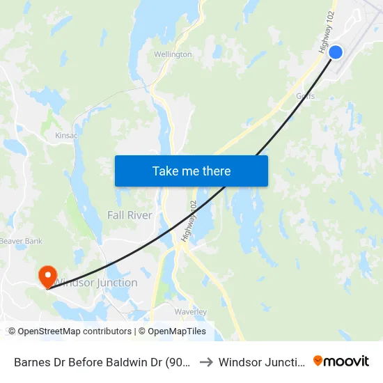 Barnes Dr Before Baldwin Dr (9012) to Windsor Junction map