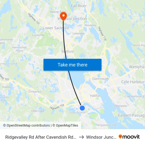 Ridgevalley Rd After Cavendish Rd (8166) to Windsor Junction map