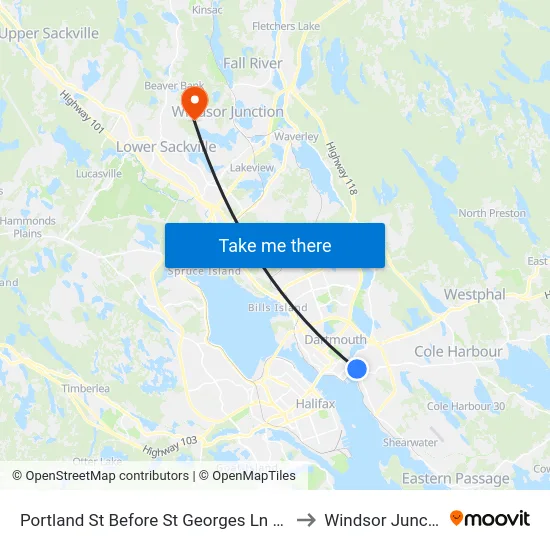 Portland St Before St Georges Ln (8060) to Windsor Junction map