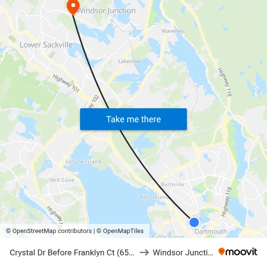 Crystal Dr Before Franklyn Ct (6539) to Windsor Junction map