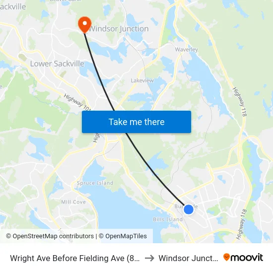 Wright Ave Before Fielding Ave (8610) to Windsor Junction map