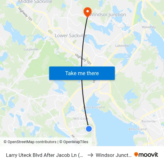Larry Uteck Blvd After Jacob Ln (8882) to Windsor Junction map
