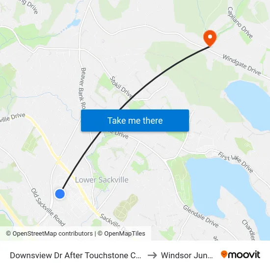 Downsview Dr After Touchstone Ct (9000) to Windsor Junction map
