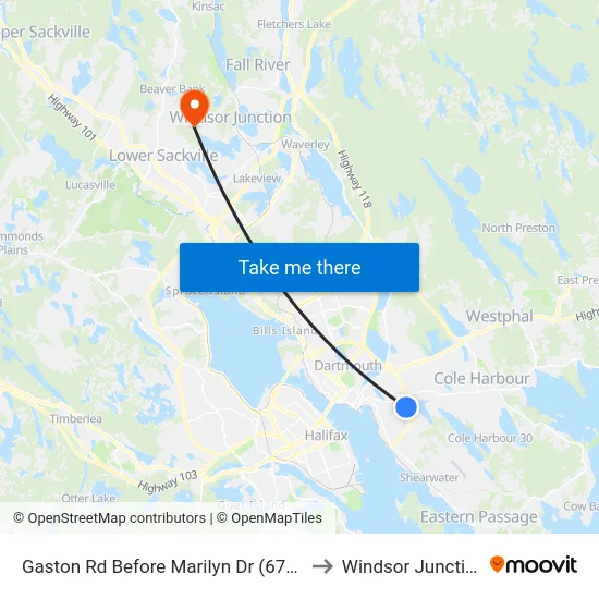 Gaston Rd Before Marilyn Dr (6730) to Windsor Junction map