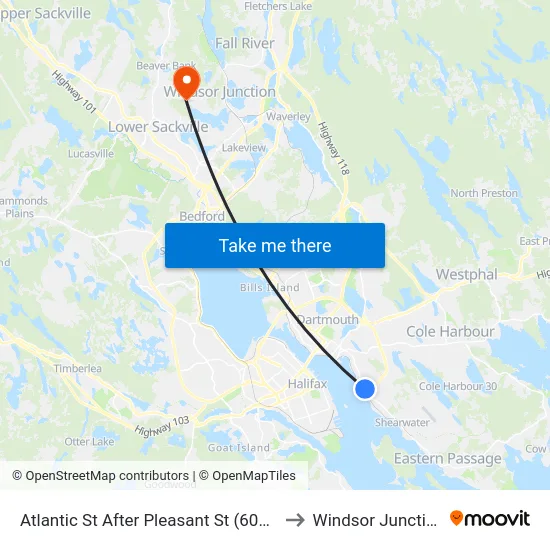 Atlantic St After Pleasant St (6066) to Windsor Junction map