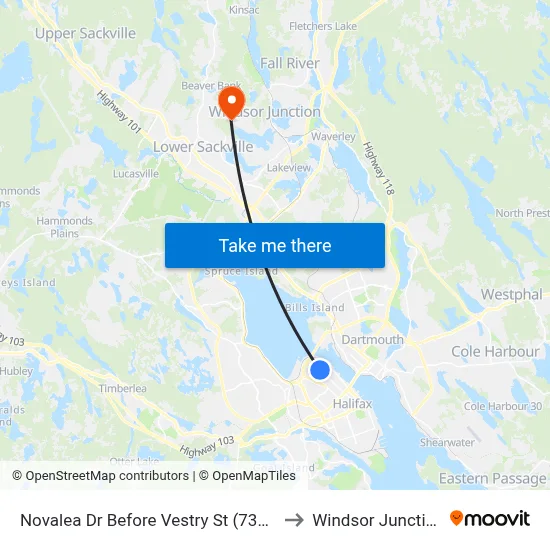 Novalea Dr Before Vestry St (7373) to Windsor Junction map