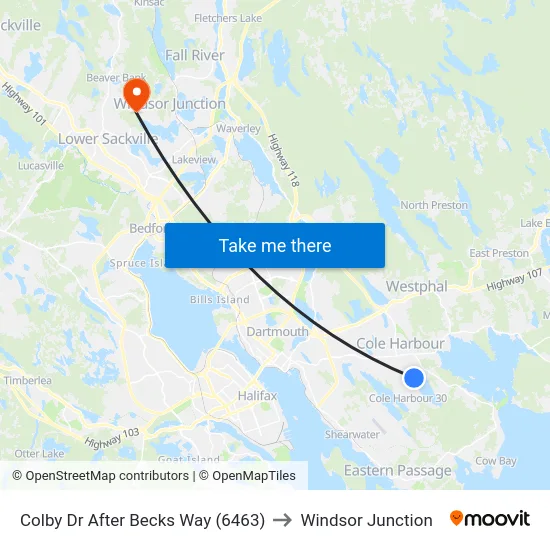 Colby Dr After Becks Way (6463) to Windsor Junction map