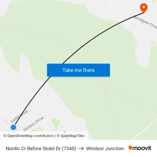 Nordic Cr Before Stokil Dr (7340) to Windsor Junction map