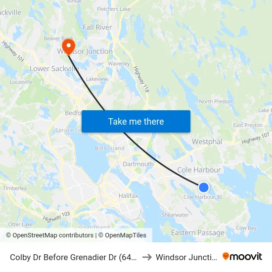 Colby Dr Before Grenadier Dr (6473) to Windsor Junction map