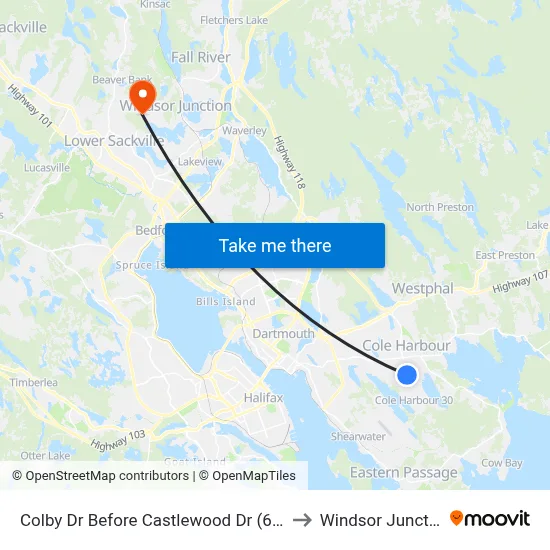 Colby Dr Before Castlewood Dr (6470) to Windsor Junction map