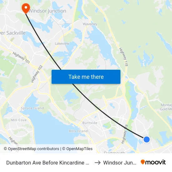 Dunbarton Ave Before Kincardine Dr (6592) to Windsor Junction map