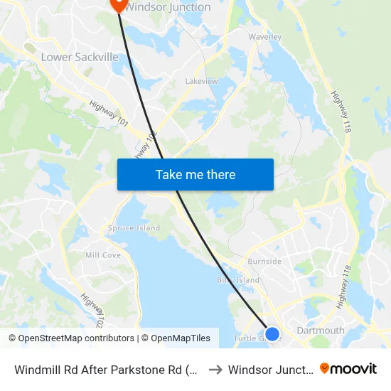 Windmill Rd After Parkstone Rd (8516) to Windsor Junction map