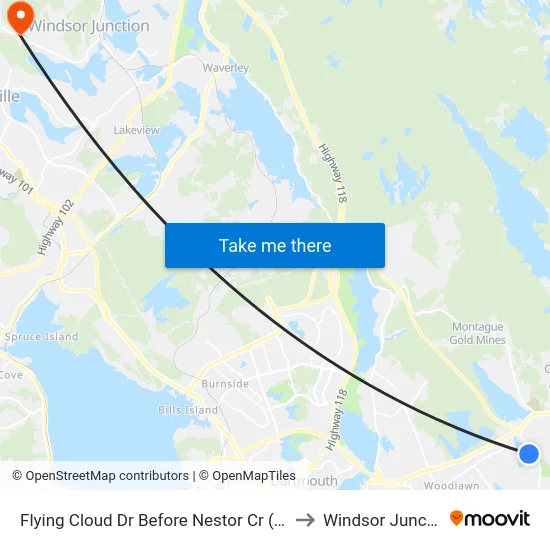 Flying Cloud Dr Before Nestor Cr (6709) to Windsor Junction map