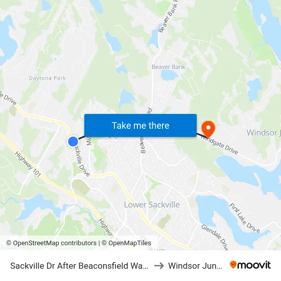Sackville Dr After Beaconsfield Way (7292) to Windsor Junction map