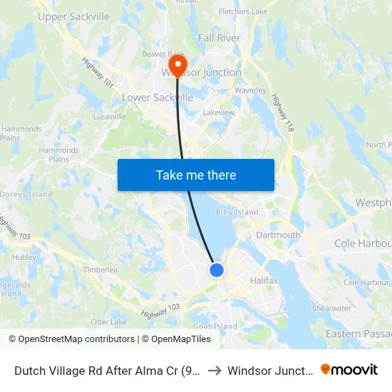 Dutch Village Rd After Alma Cr (9042) to Windsor Junction map
