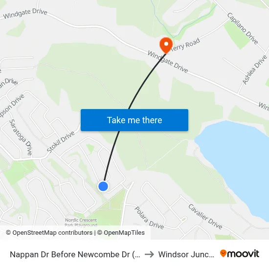 Nappan Dr Before Newcombe Dr (7288) to Windsor Junction map