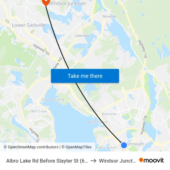 Albro Lake Rd Before Slayter St (6021) to Windsor Junction map