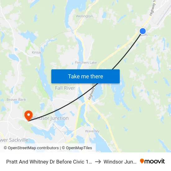Pratt And Whitney Dr Before Civic 189 (8699) to Windsor Junction map