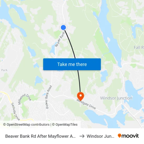 Beaver Bank Rd After Mayflower Ave (8718) to Windsor Junction map